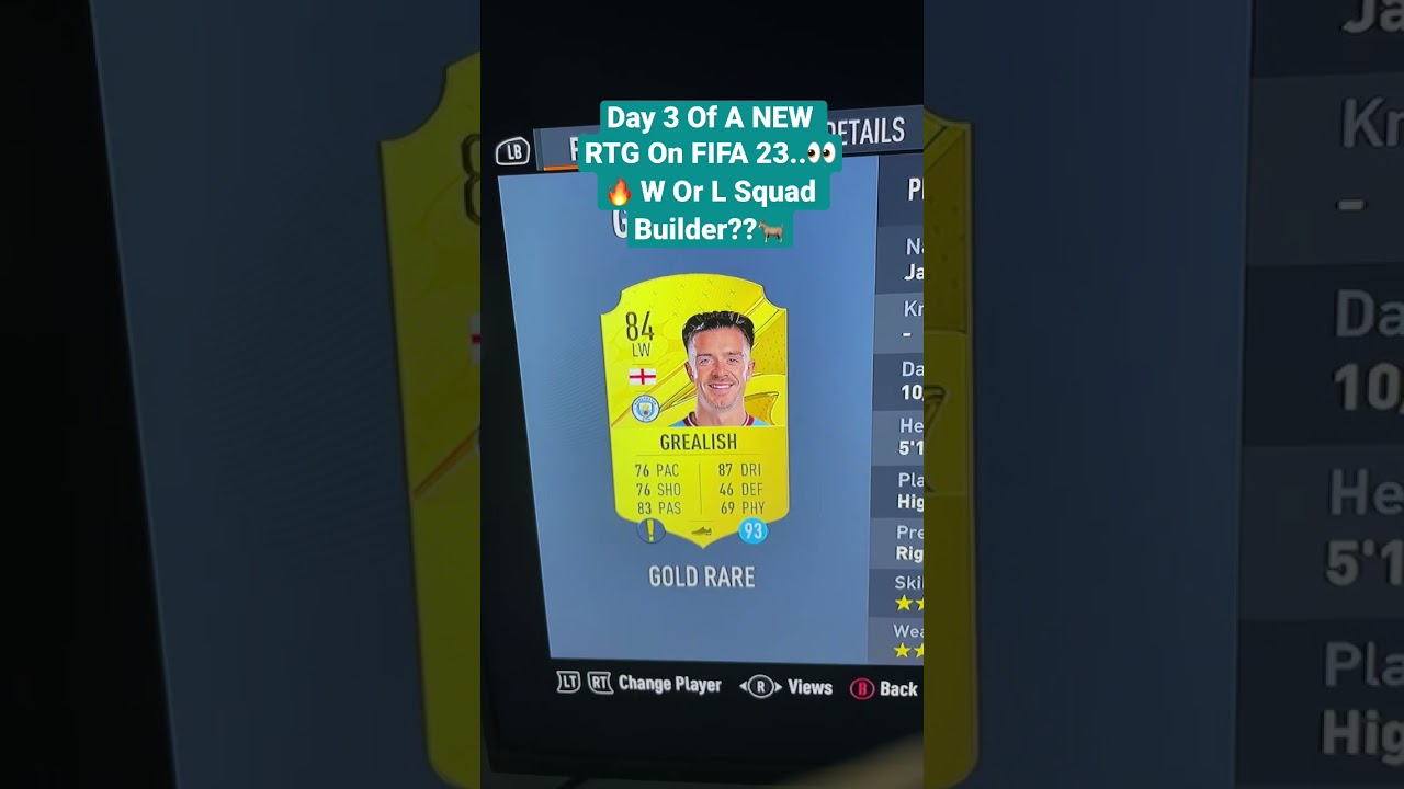 RTG DAY THREE SQUAD BUILDER On FIFA 23&hellip;👀🤩 W Or L Team So Far?! #fifa23 #fifa #rtg