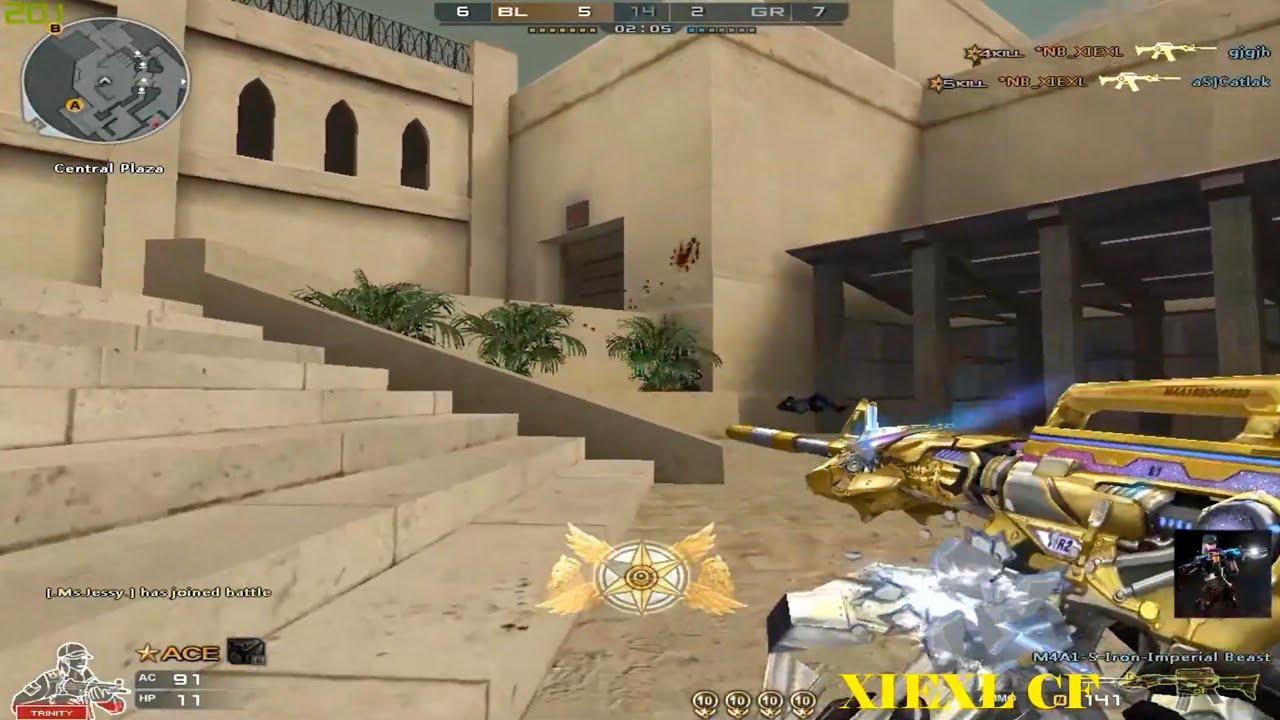 CF XIEXL:M4A1-S-Iron-Imperial Beast Search and Destroy Castle GamePlay