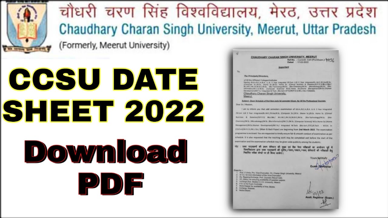 How to download CCSU date sheet||CCS university ki date sheet kaise dekhe#ccsu #ccsu_news#datesheet