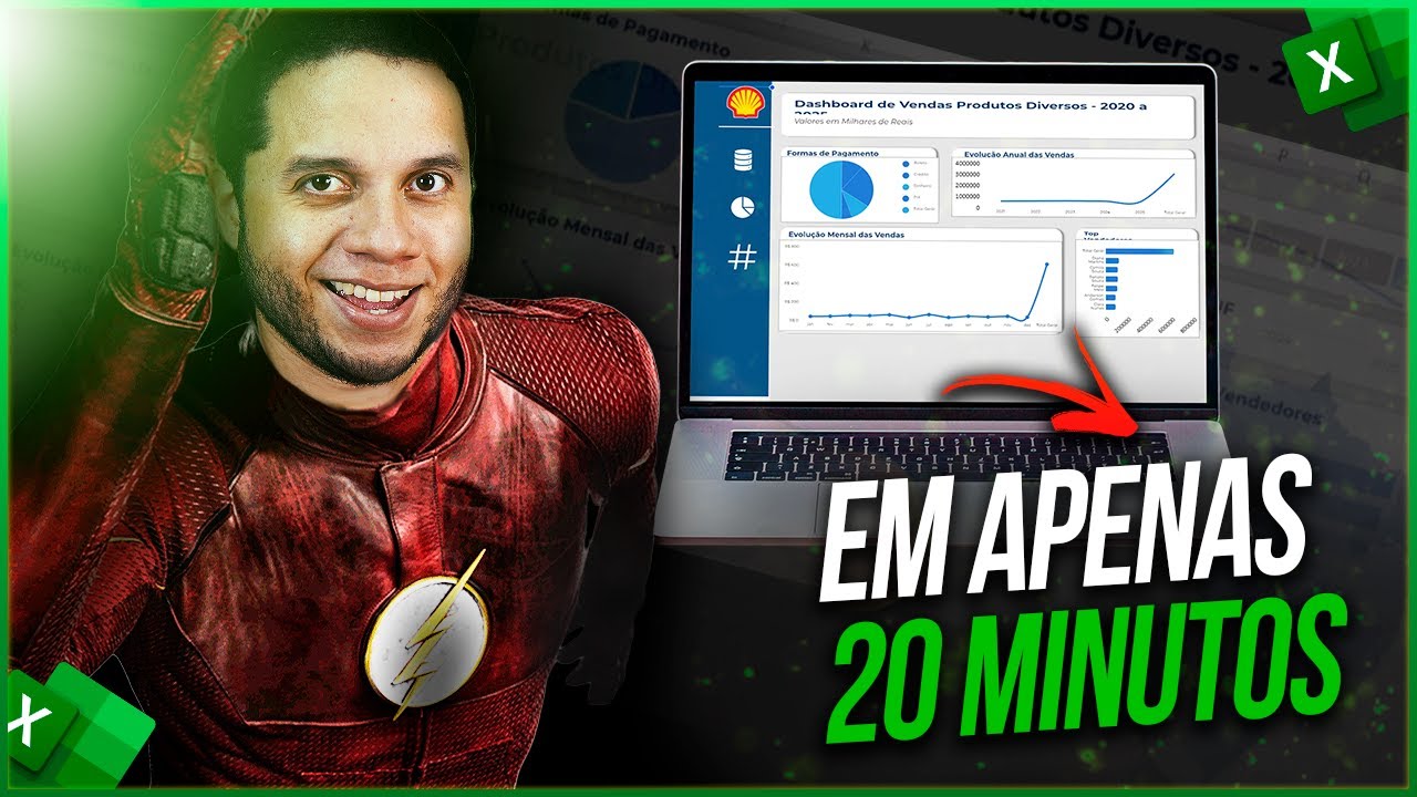 Crie um dashboard Excel INCRÍVEL em apenas 20 minutos