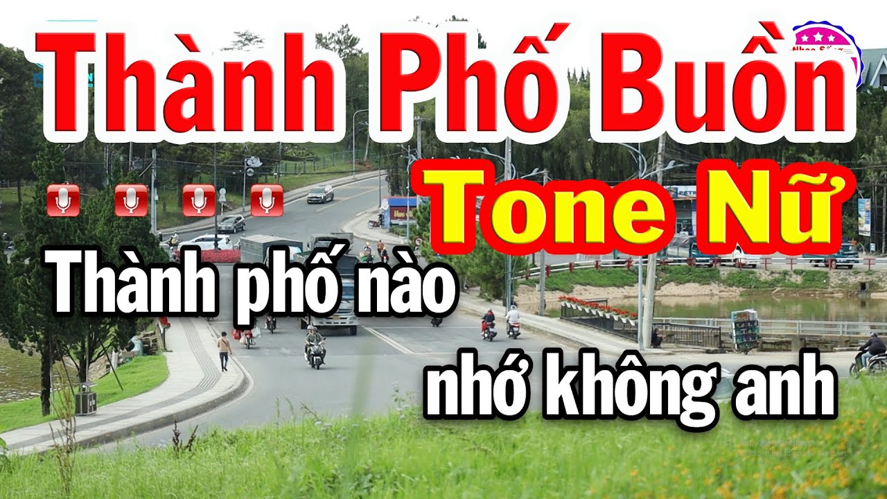 Thành Phố Buồn Karaoke Tone Nữ ( Bm ) Nhạc Trữ Tình Dễ Ca Nhất | Nhạc Sống Cẩm Yến