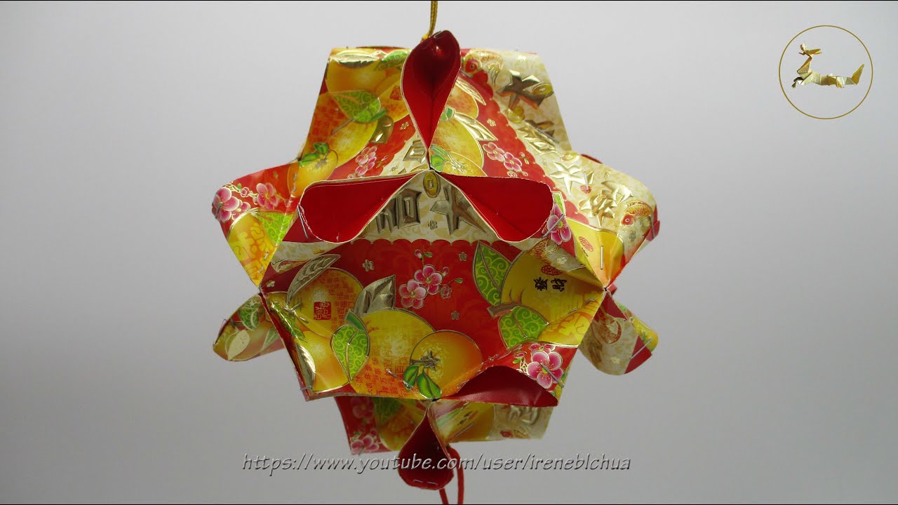 CNY Tutorial No. 278 - 12-unit Hongbao Lantern 红包灯笼手工制作