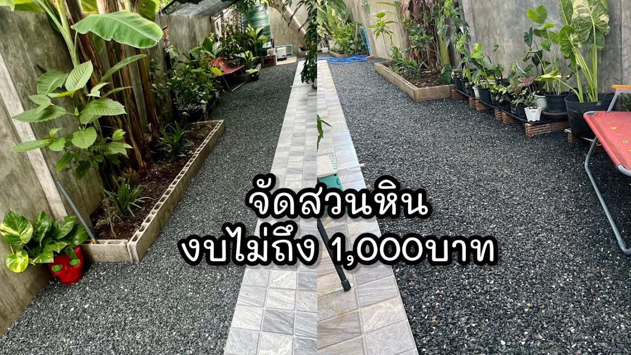 จัดสวนหินข้างบ้านด้วยตัวเอง งบไม่เกิน1000บาท