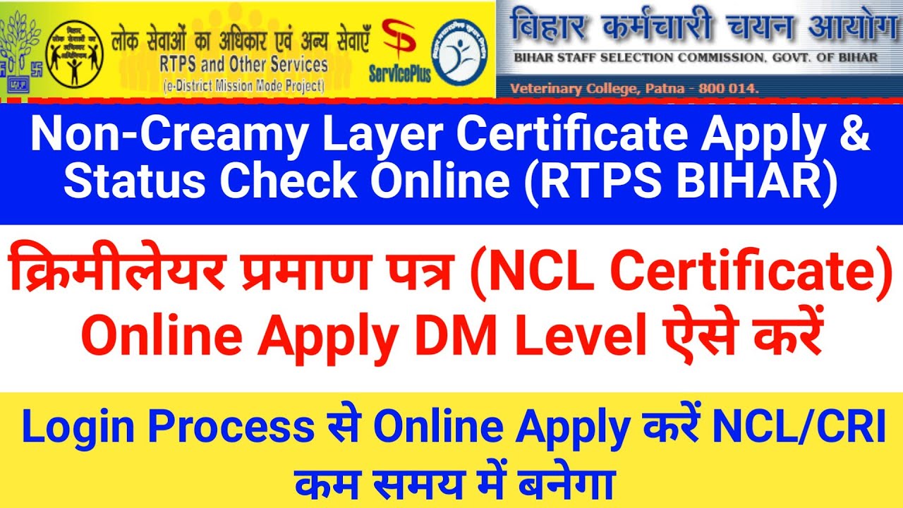 DM Level Non-Creamy Layer Certificate ऐसे करें✅ऑनलाइन apply || OBCNCL Certificate Online kaise karen