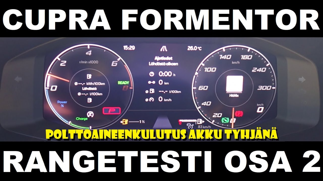 Cupra Formentor e-Hybrid RANGETESTI OSA 2 polttoaineenkulutus akku tyhjänä  - VLOG 108