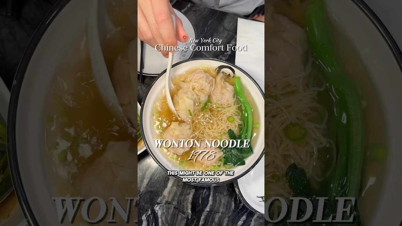 One of the most famous wonton noodle soups in Chinatown 🍜 #noodles #chinatown #nyc
