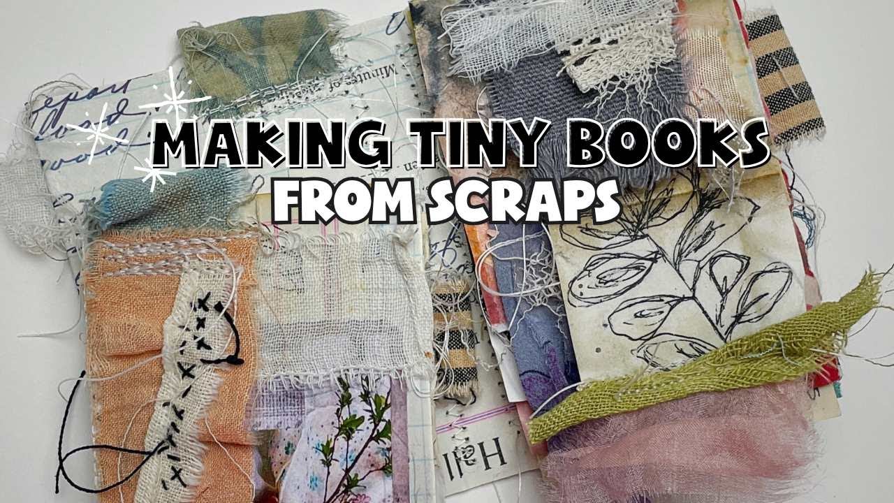 Mini Book Project Made from Perfume Sample Holders and Scrap Paper