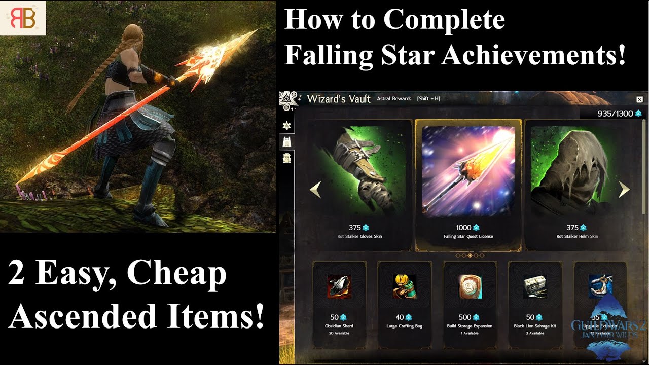 GW2 | Falling Star Achievement Guide - Easy and Cheap Ascended Gloves and Spear