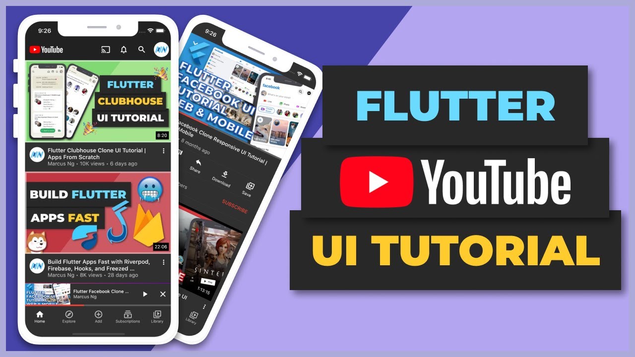 Учебное пособие по созданию клона пользовательского интерфейса Flutter YouTube | Приложения с нуля