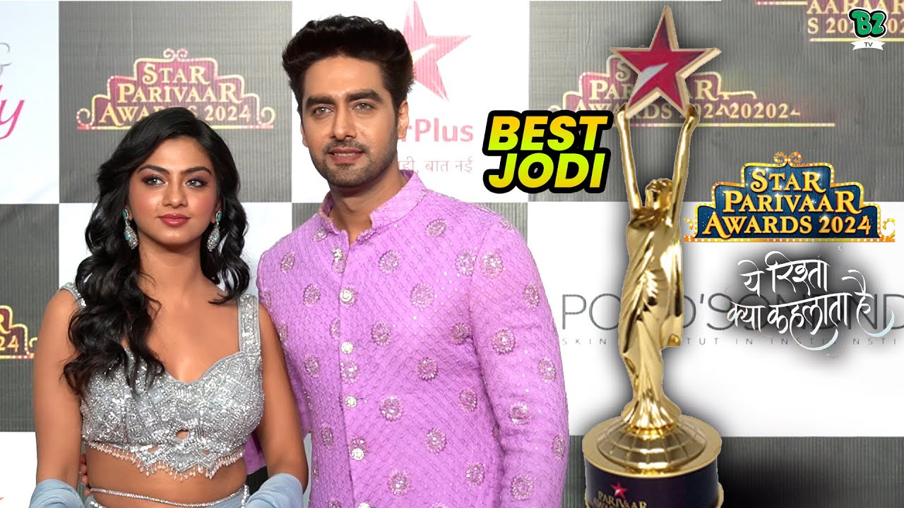YRKKH Star Cast Samriddhi Shukla, Rohit Purohit & Garvita Sadhwani At Star Parivaar Awards 2024