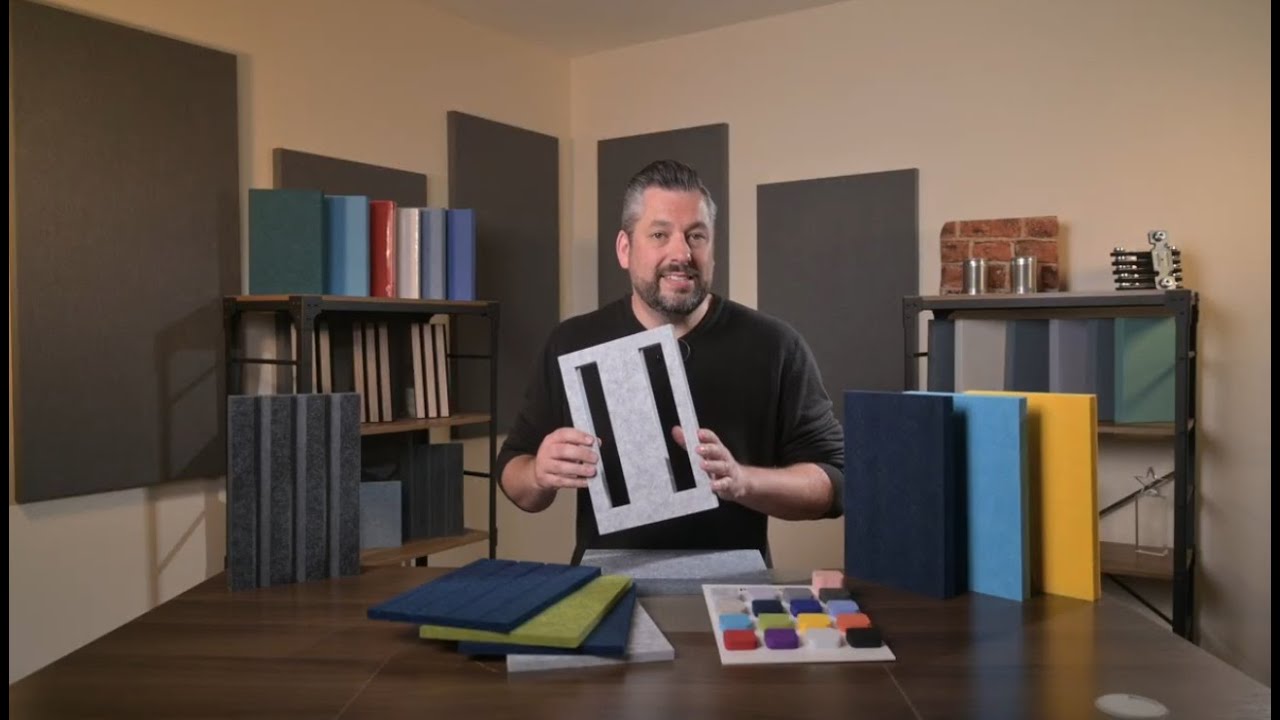 PET Felt Acoustic Panels. Sustainable sound absorption. Reduce echo & improve room acoustics.