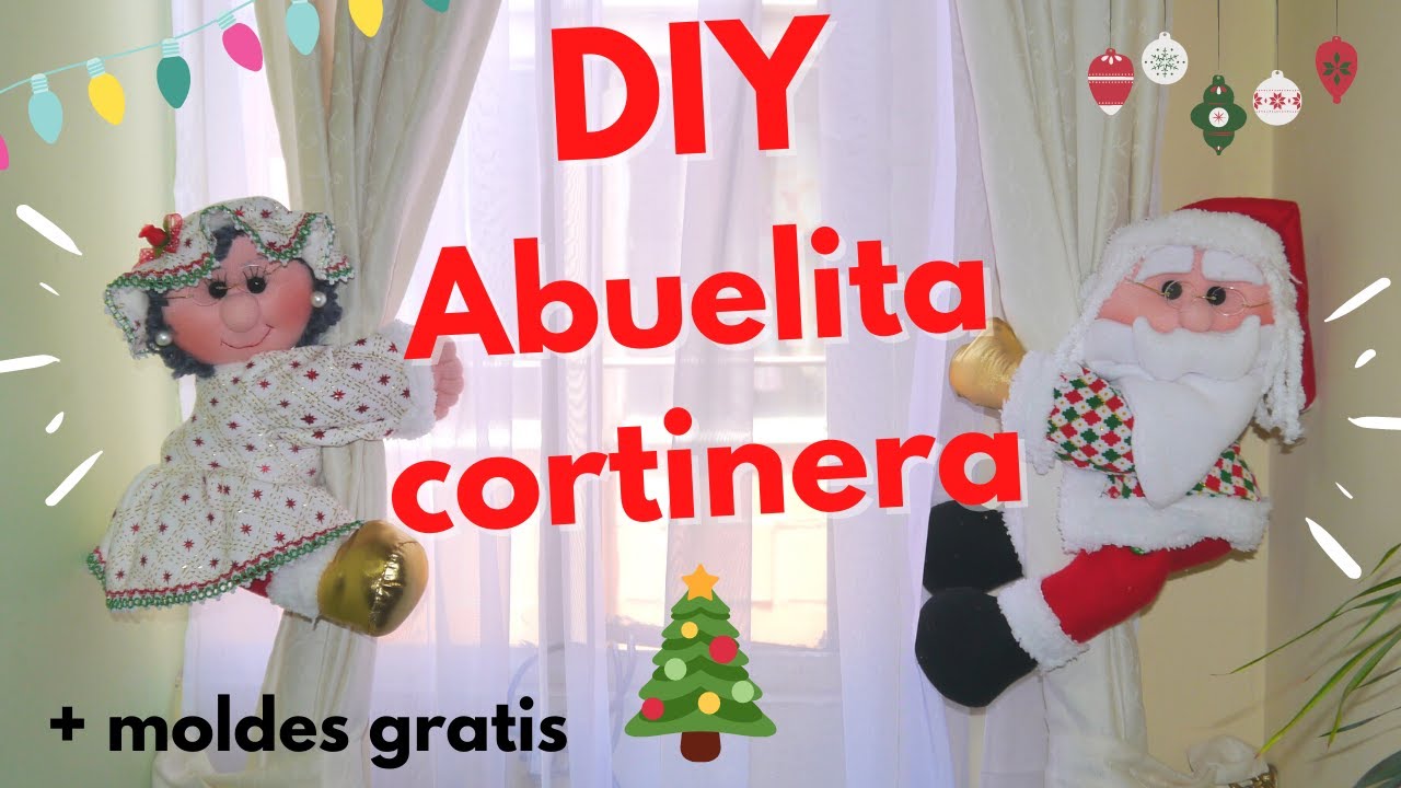 DIY ABUELITA NAVIDEÑA CORTINERA