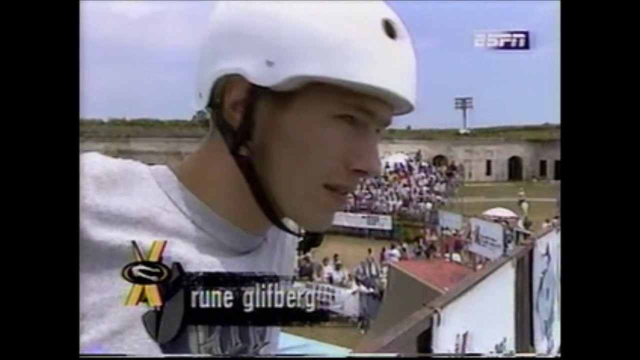 Rune Glifberg 1995 X-Games Skateboard Vert 3 Runs