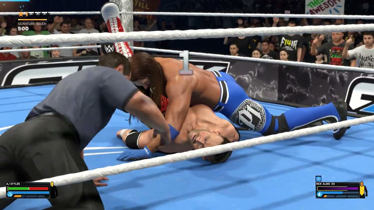 GM NICK ALDIS VS AJ STYLES