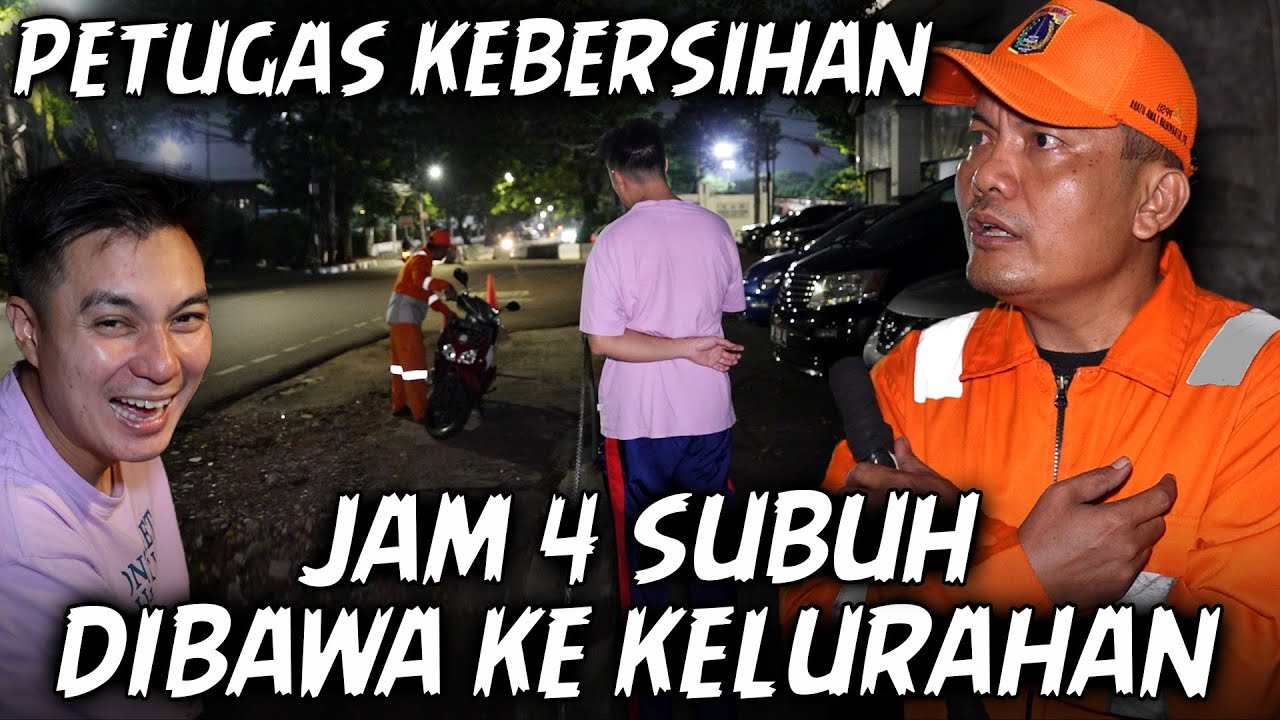 LAGI NYAPU SENDIRIAN PAGI2 BUTA.. PETUGAS KEBERSIHAN DIANGKUT BAIM MASUK MOBIL, BAWA KE KELURAHAN