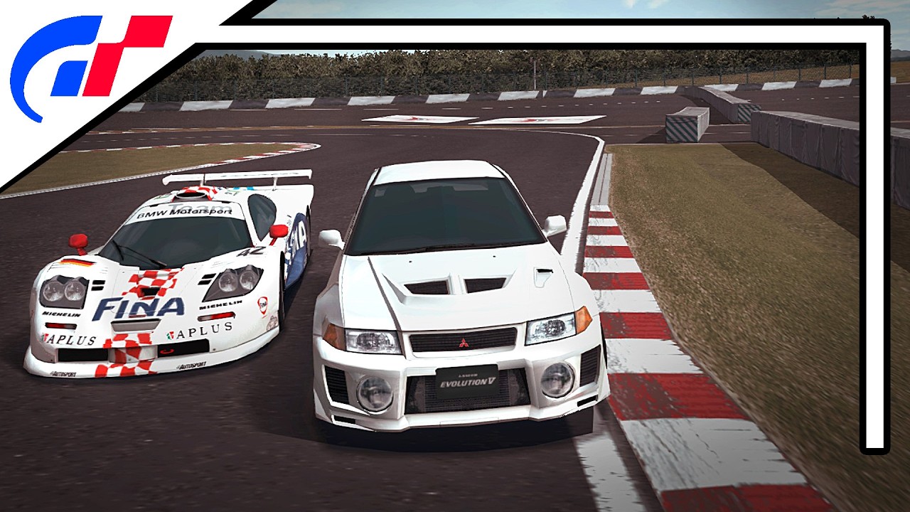 Gran Turismo 4 Spec II - Fuji - Mitsubishi Evolution V vs McLaren F1 GTR