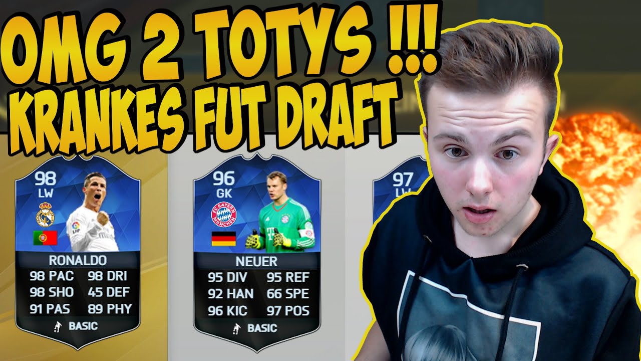 OMG 2 KRANKE TOTYS IN FUT DRAFT !!! | FIFA 16 FUT DRAFT (Deutsch) ft. TOTY RONALDO/NEUER