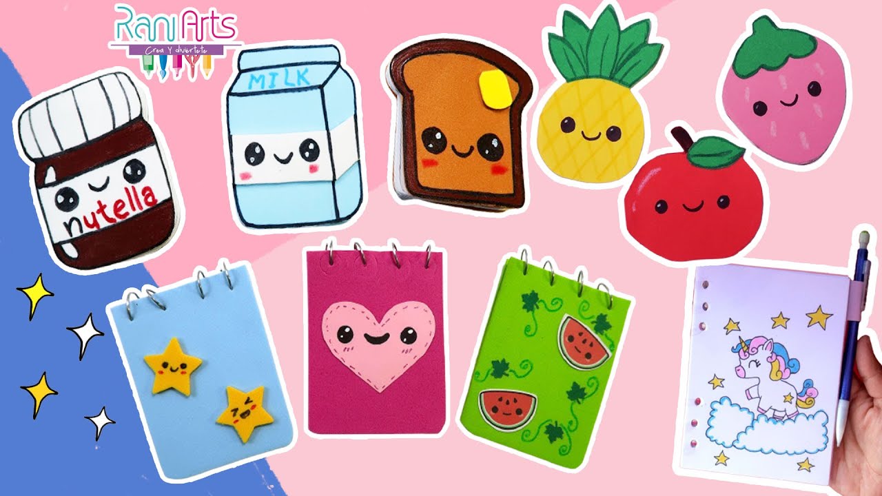 DIY - MINI LIBRETAS - Back to School - muchas ideas de libretas lindas - Haz tu propia papelería!