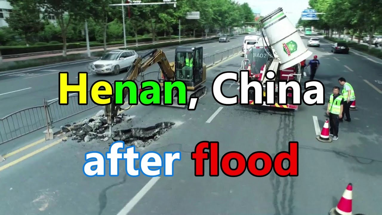 Henan, China after the historic flood disaster. | 历史性洪灾过后的中国河南。