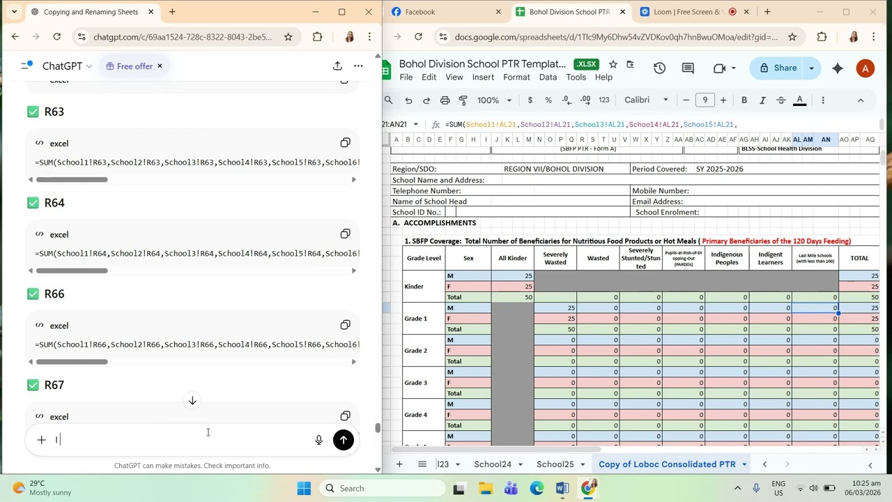 How to Consolidate Multiple Sheets in Google Sheets for the Program Terminal Report (PTR)&rdquo;