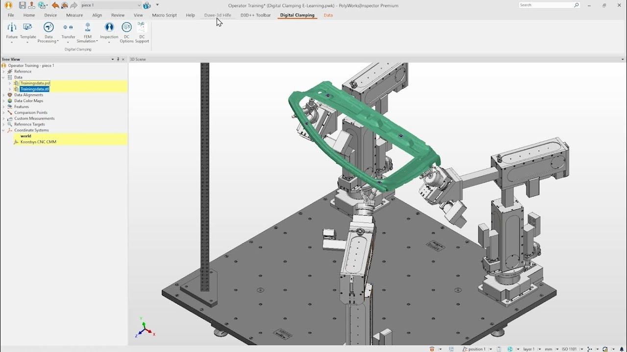 🛠️ No more expensive clamping devices! D3D++ Digital Clamping for PolyWorks|Inspector™