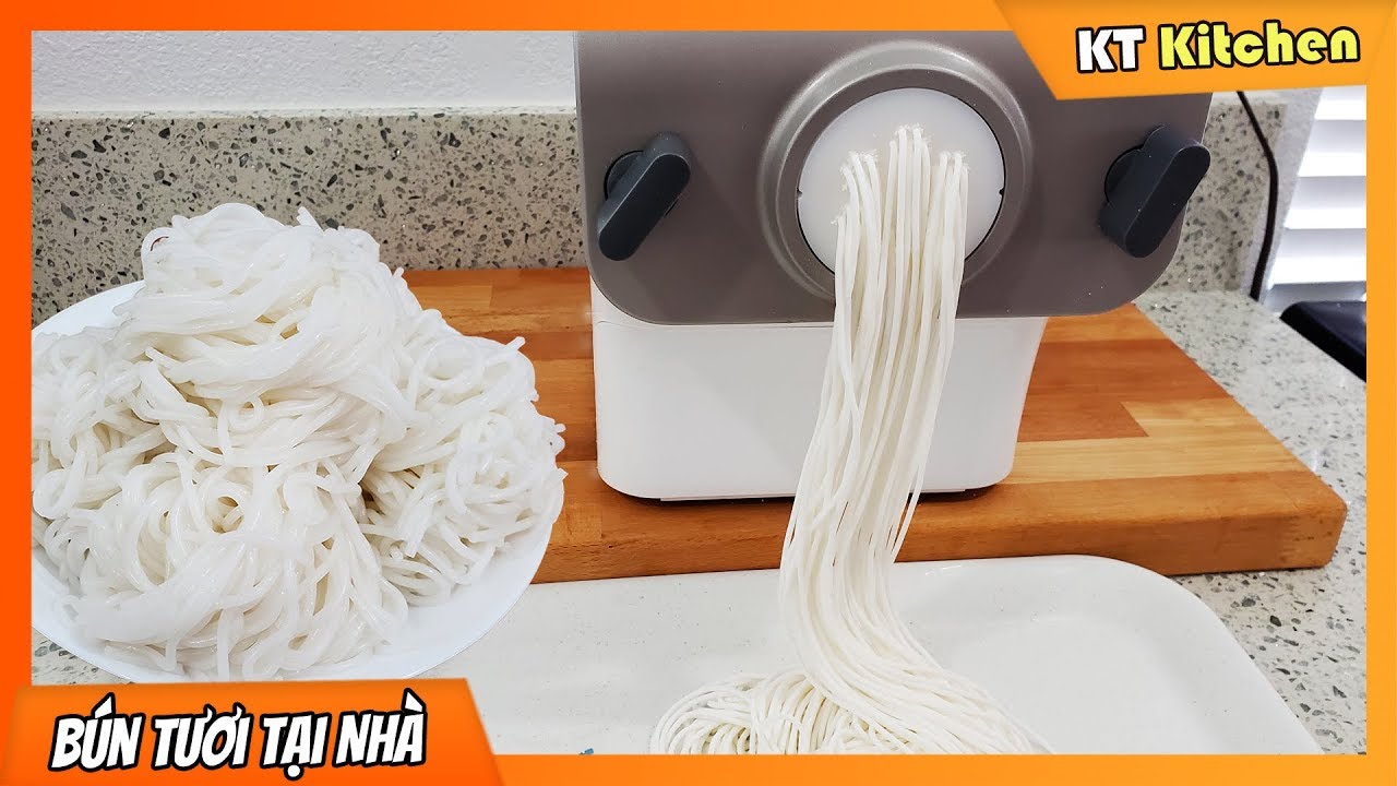 Tự Làm BÚN TƯƠI TẠI NHÀ KHÔNG HÓA CHẤT || Fresh Rice Vermicelli Noodle by PHILIPS PASTA MAKER
