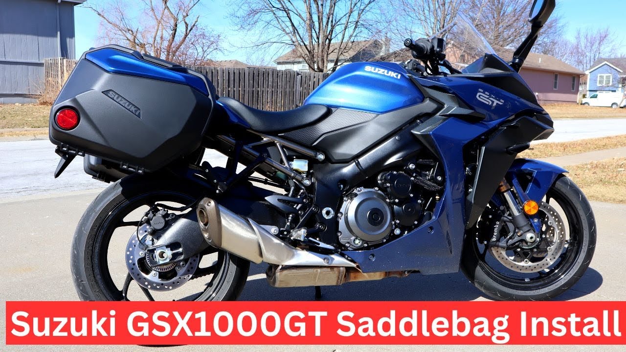 Suzuki GSX1000GT+ Saddlebag Install. Suzuki Genuine Accessory Saddle Bags Installed.