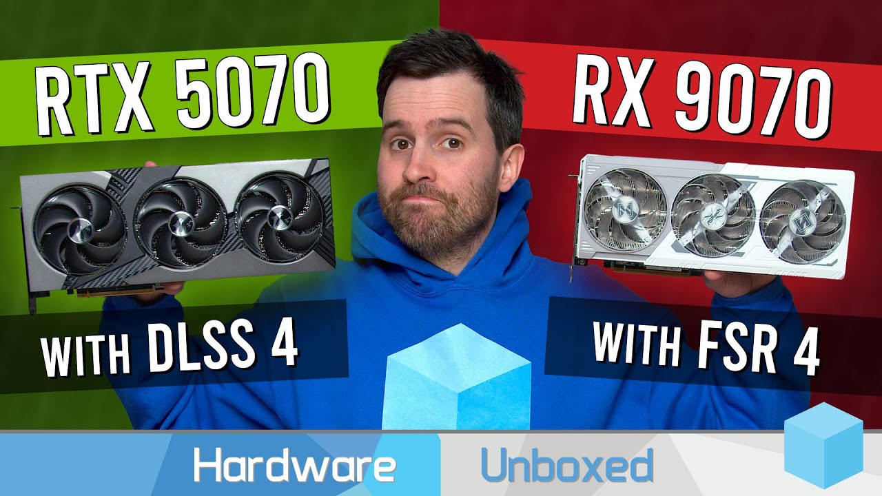 RTX 5070 vs RX 9070 - DLSS 4 vs FSR 4 Performance Compared