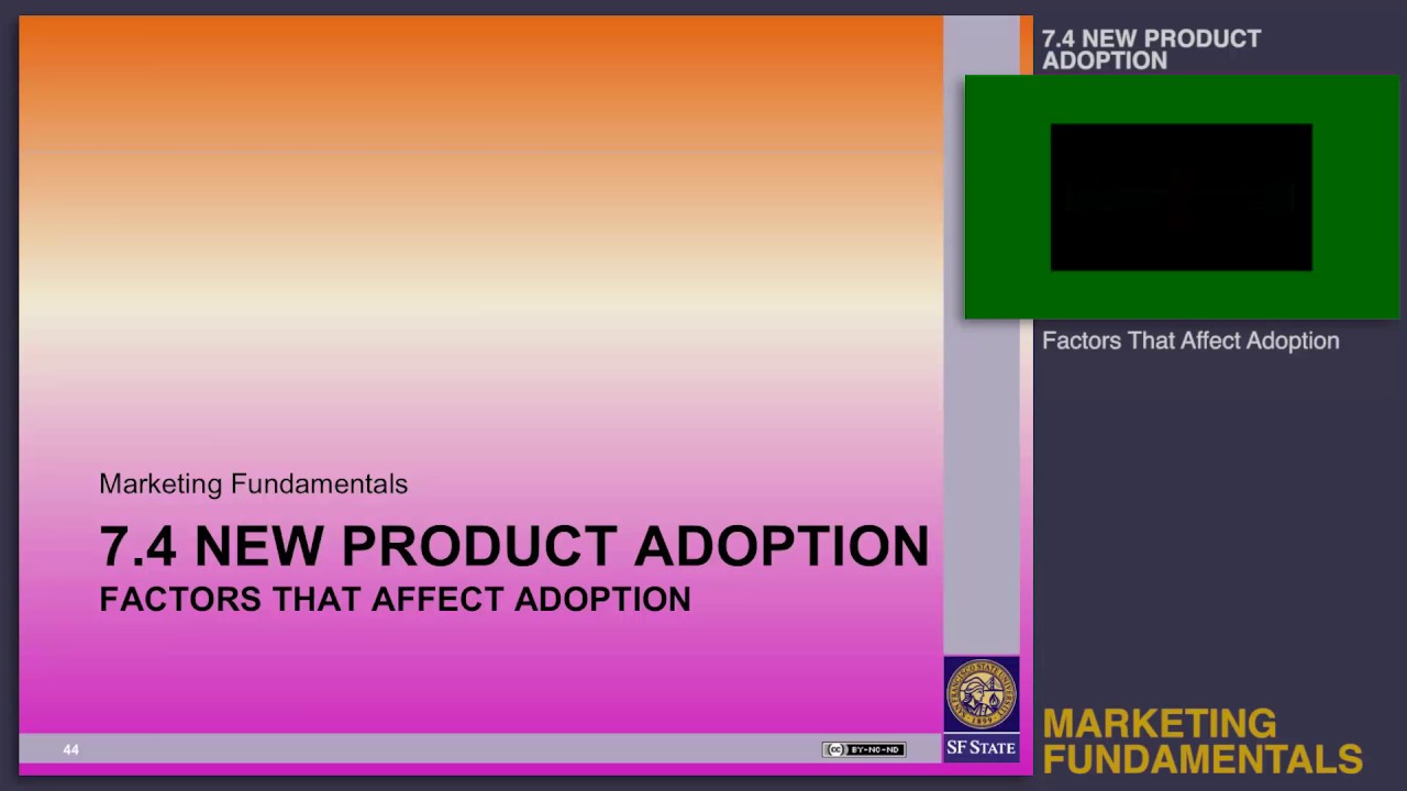 Topic 7.4 New Product Adoption - Factors that affect adoption