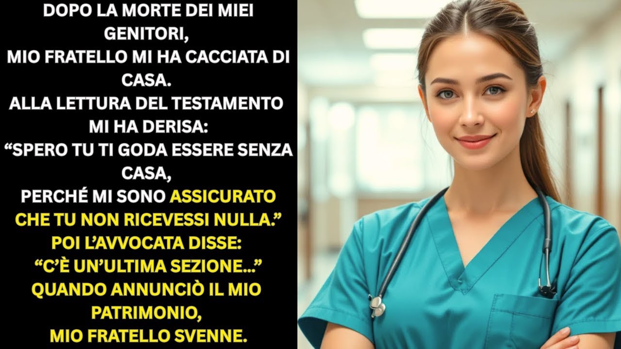 Dopo la Morte dei Nostri Genitori, Mio Fratello Mi Cacciò di Casa — Ma al Testamento