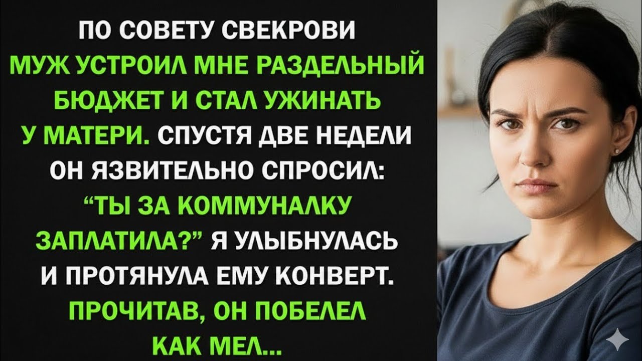 Муж устроил мне раздельный бюджет, но уже через 2 недели СИЛЬНО пожалел об этом