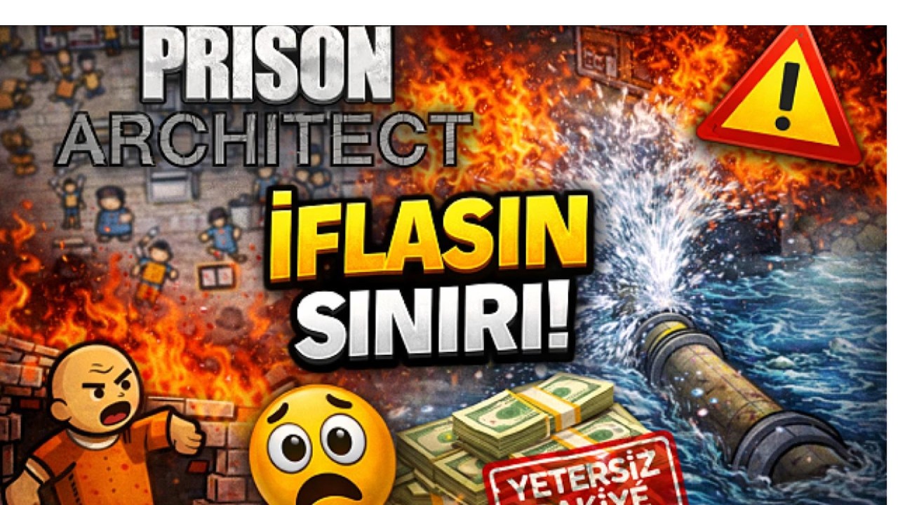 Hapishanede Yangın Çıktı! Su Patladı… İflasın Eşiğindeyim! | Prison Architect #2