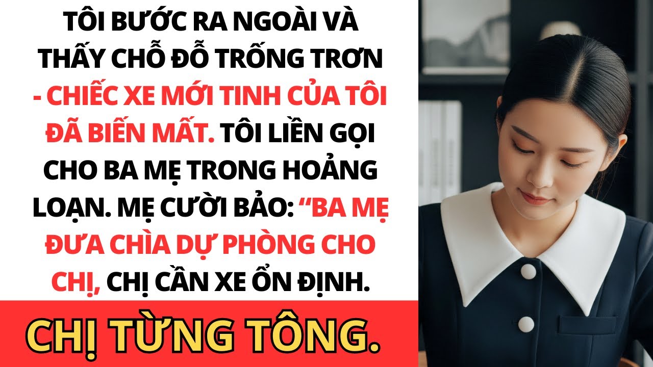 Chiếc xe mới tinh của tôi biến mất qua đêm, rồi ba mẹ bảo đã đưa chìa khóa cho chị tôi thật sự là…