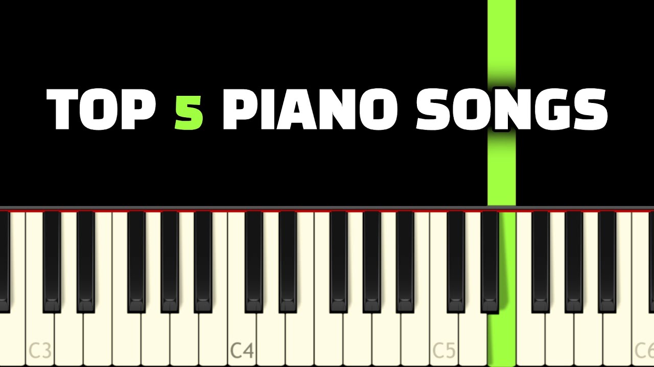 TOP 5 EASY Songs to play on piano - BEGINNER Piano tutorial