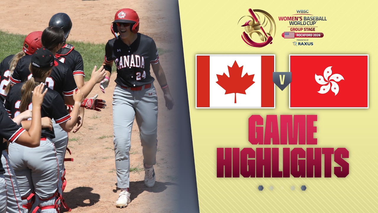 HIGHLIGHTS | Canada vs Hong Kong, China | WBSC Women's Baseball World Cup - Group Stage