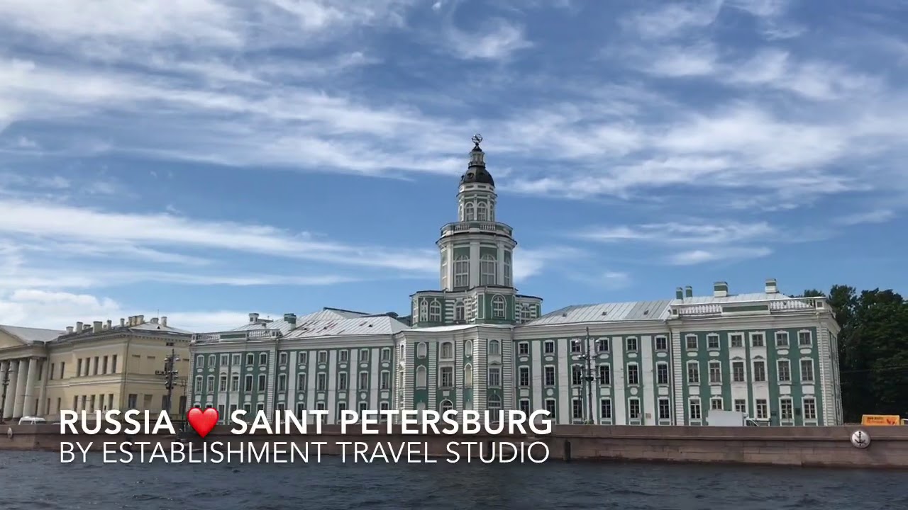 video Saint-Peterburg canals, Neva rivers boat trip