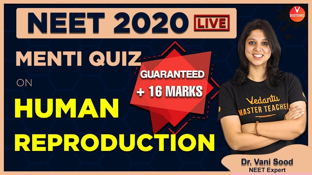 Human Reproduction NEET MCQ Questions | Part -1 | NEET 2020 Biology Preparation | Vedantu