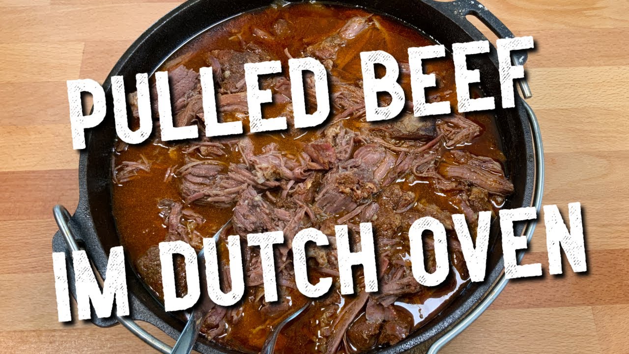 PULLED BEEF im Sandwich aus dem Dutch Oven