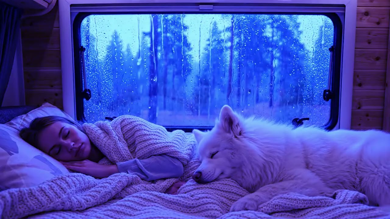 Heavy Rain and Soft Thunder Sounds for Deep Sleep – Peaceful Night Rain | Relax Mind