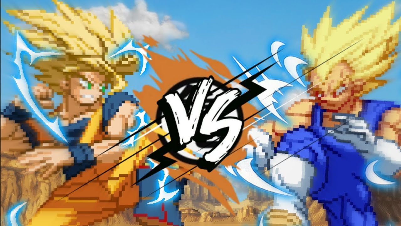GOKU VS MAJIN VEGETA | Sprite Animation | Stick Nodes