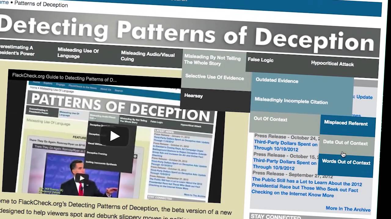 FlackCheck.org Guide to Detecting Patterns of Deceptions