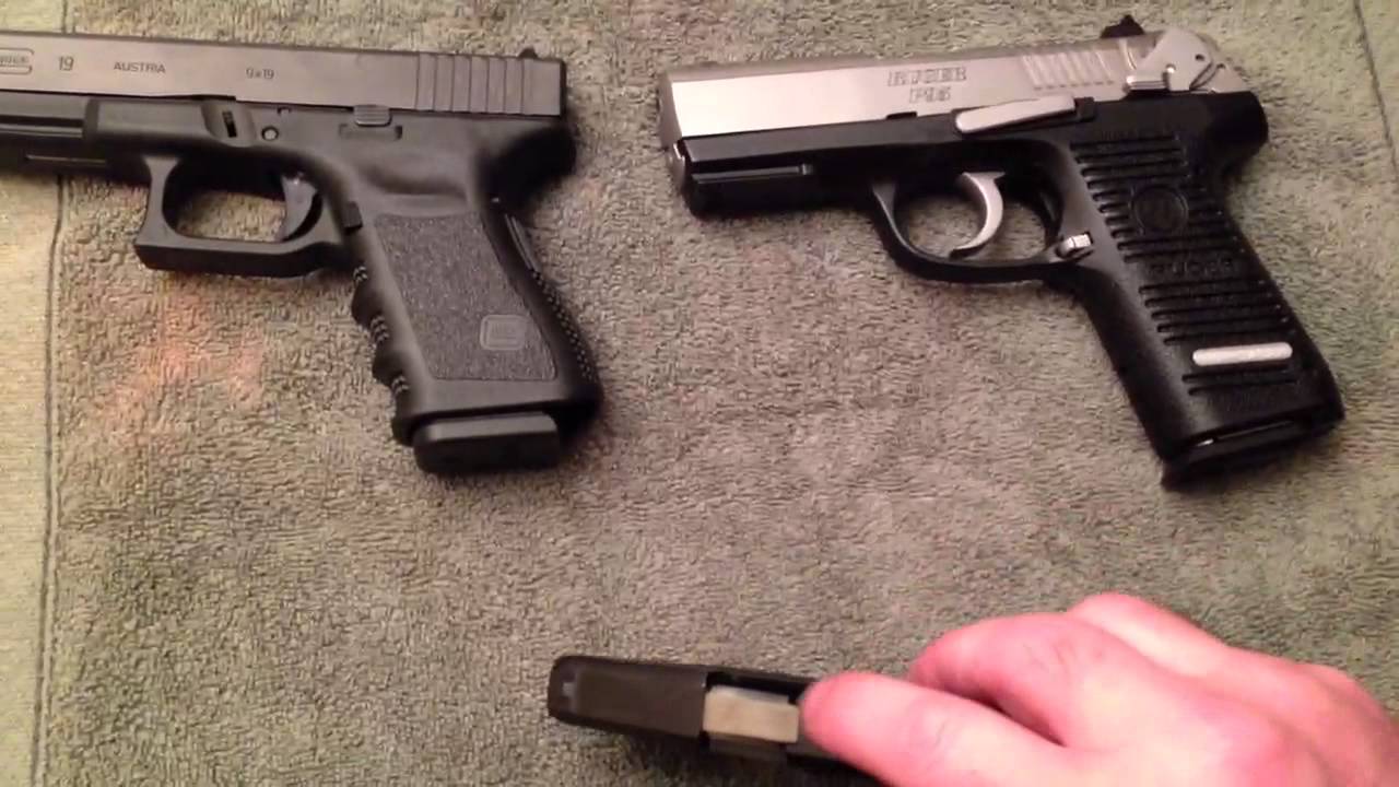 Glock 19 gen 3, Ruger P95, Ruger LCP