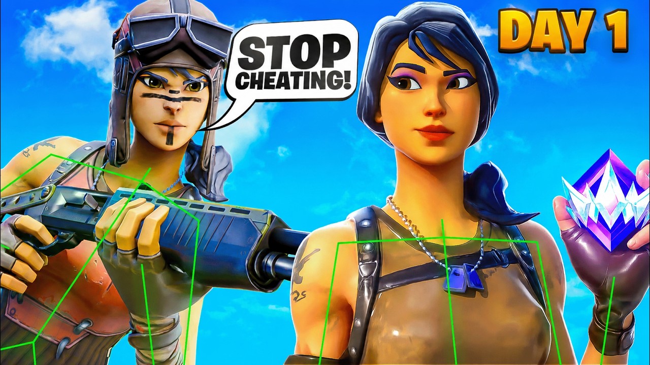 День 1 &ndash; ЯВНОЕ ЧИТЕРСТВО В рейтинговых играх Fortnite (от нерейтинговых до НЕВЕРОЯТНЫХ)