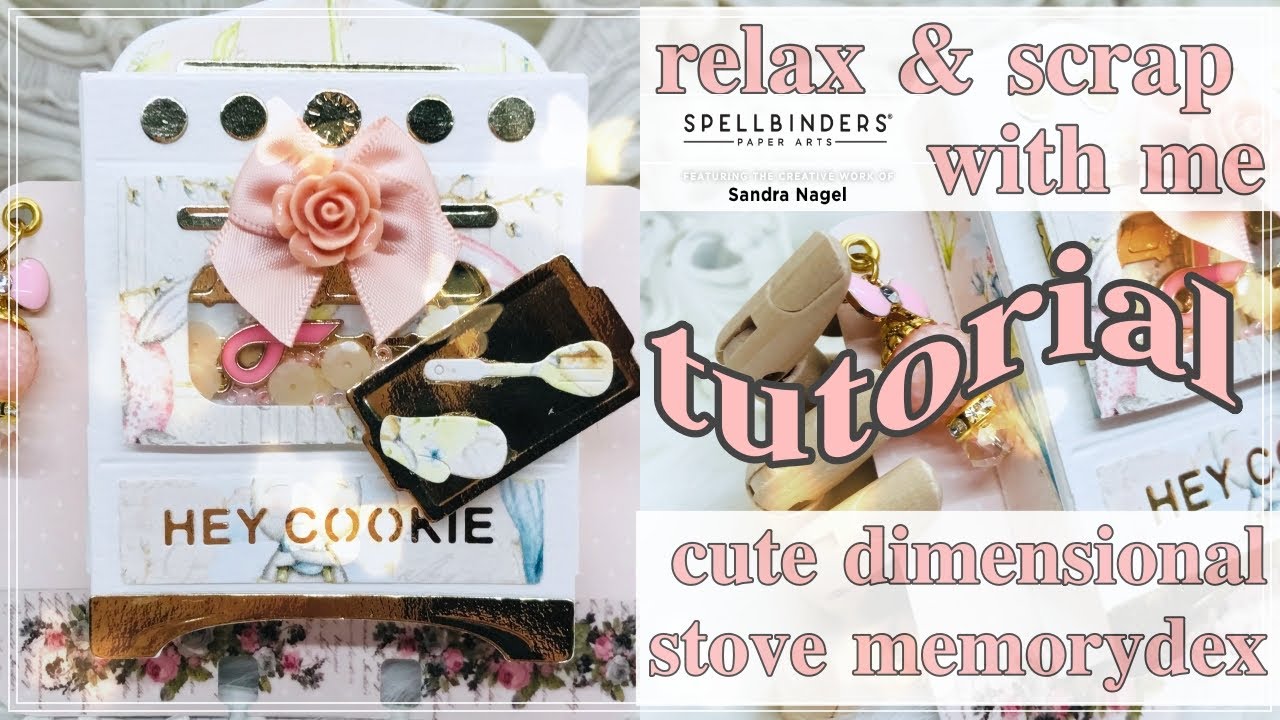 Memorydex Tutorial & Giveaway: Cute dimensional memdex card for Spellbinders blog hop and giveaway
