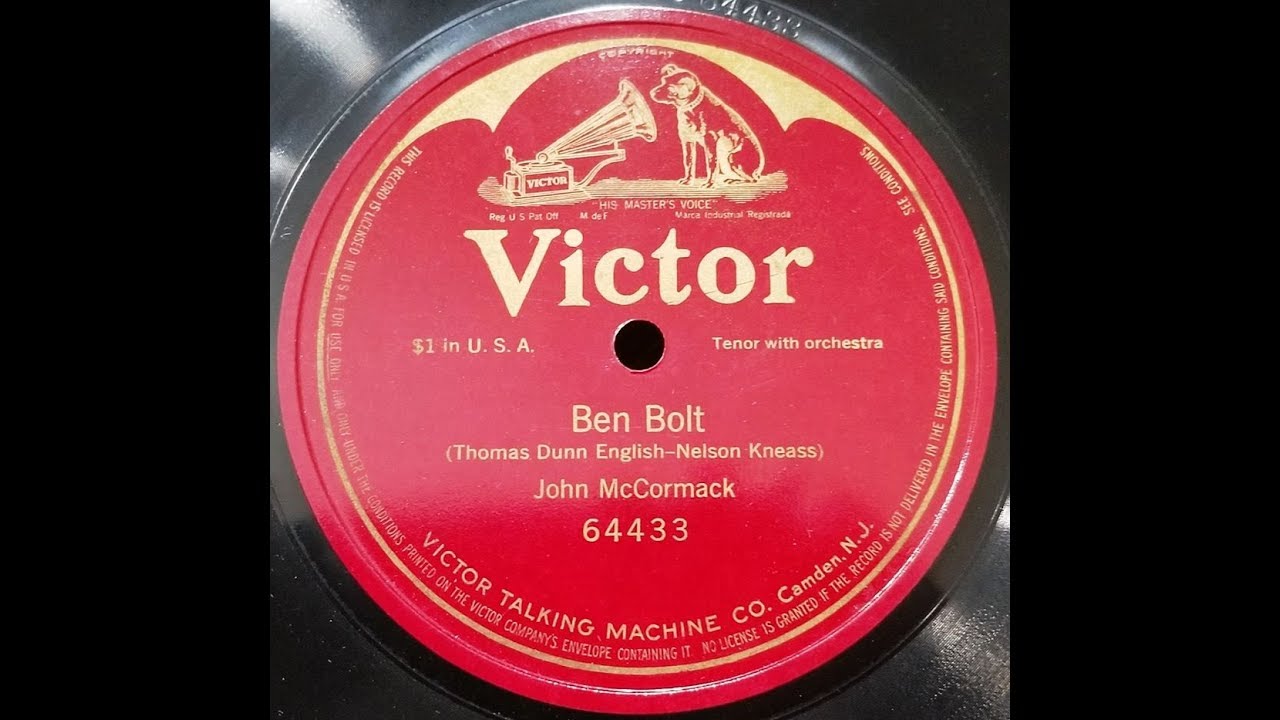 John McCormack - Ben Bolt (1914) Restoration by Tom Jardine