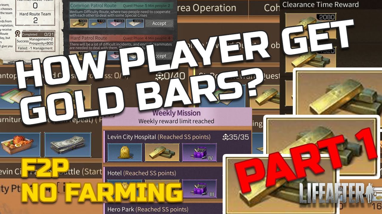 How to Get Gold Bars | F2P | NO FARMING | Guide & Tips || LifeAfter
