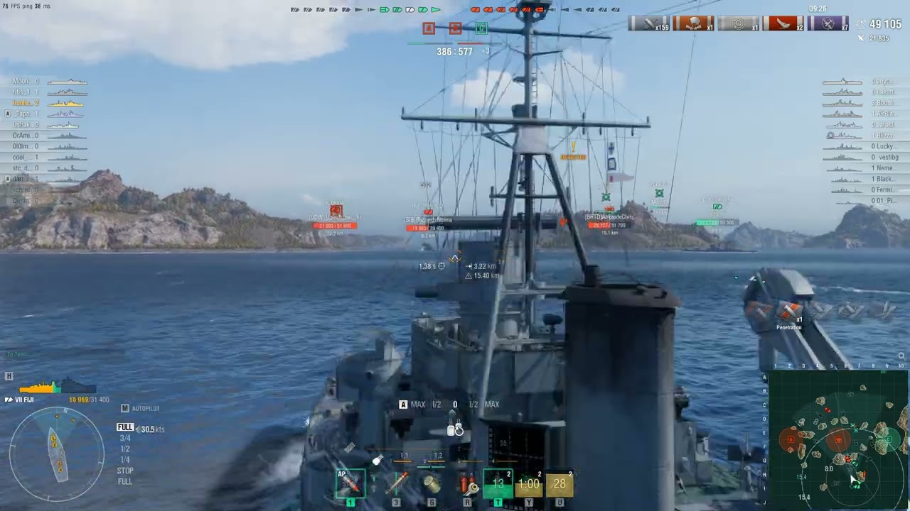 World Of Warships Random Battle Gameplay With FIJI