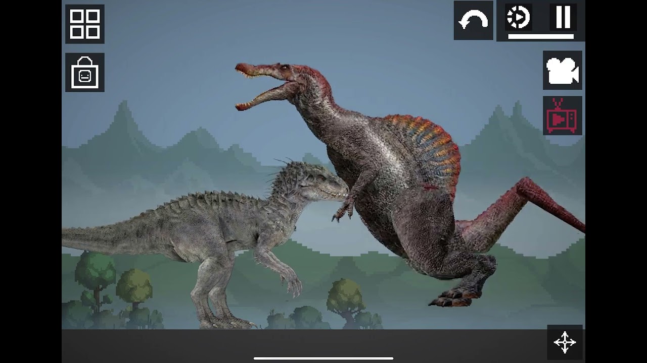  Spinosaurus vs indomnus Rex melon sandbox battle epic