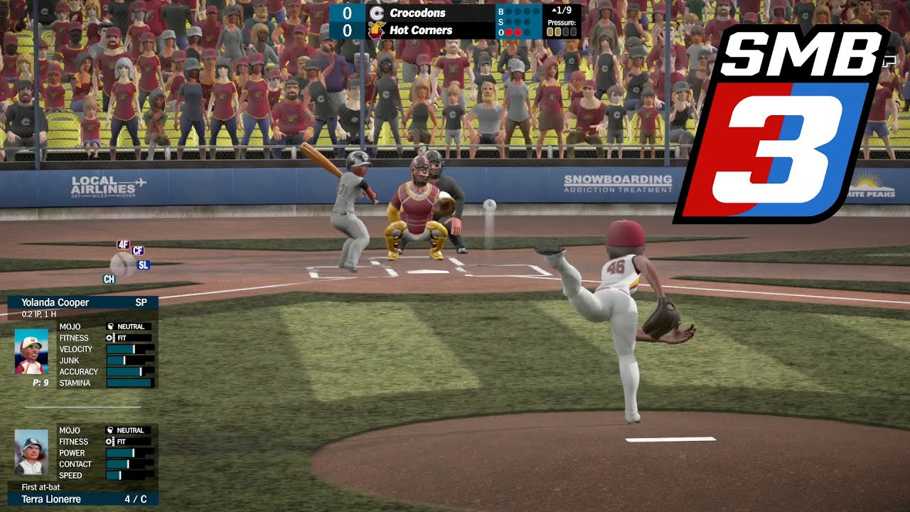 Super Mega Baseball 3 Gameplay: Crocodons vs Hot Corners Full Game (CPU vs CPU) PS4
