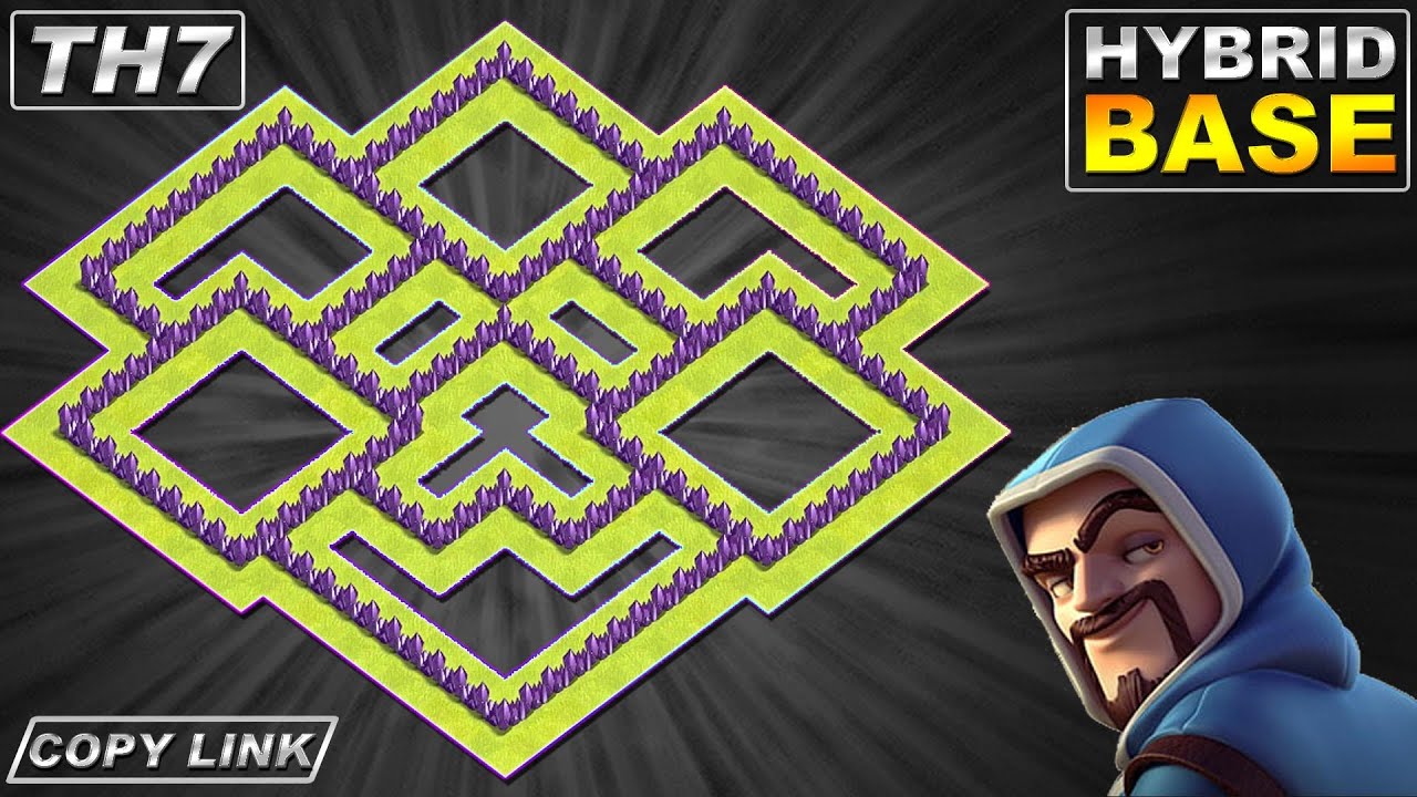 NEW BEST TH7 Base | TH7 Base Hybrid with COPY LINK - Clash of Clans
